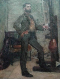 Retrato Do Pintor Décio Vilares by Rodolfo Amoedo — hand-painted portrait oil painting reproduction on canvas