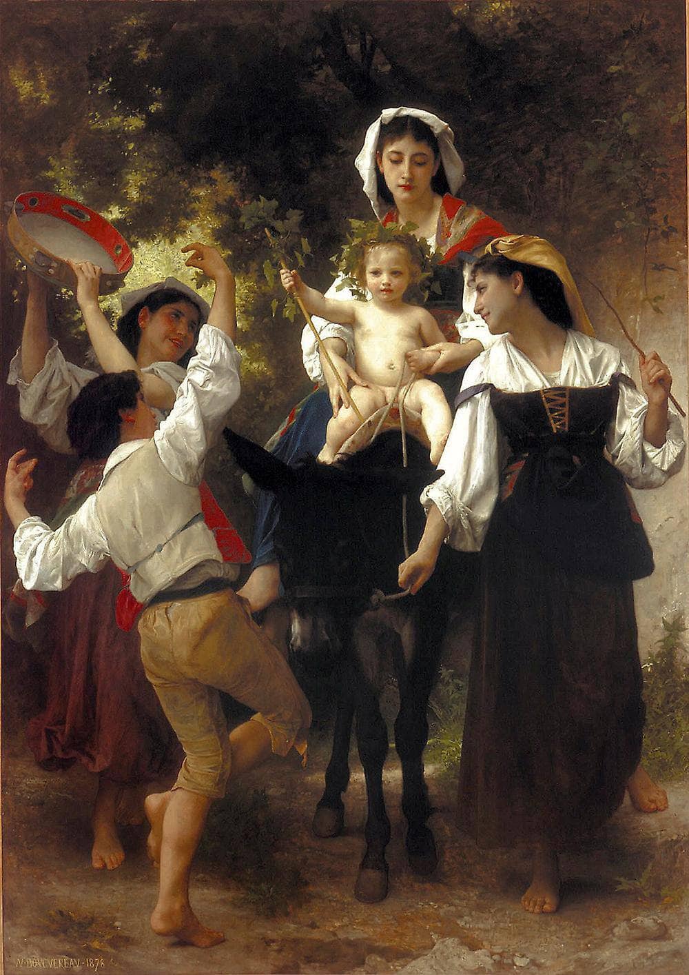 Return from the Harvest by William-Adolphe Bouguereau — hand-painted portrait oil painting reproduction on canvas