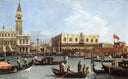 Return of the Bucentoro to the Molo on Ascension Day by Canaletto — hand-painted cultural oil painting reproduction on canvas