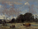 Return of the Hayers to Marcoussis by Camille Corot — rural oil painting wall art, Realism