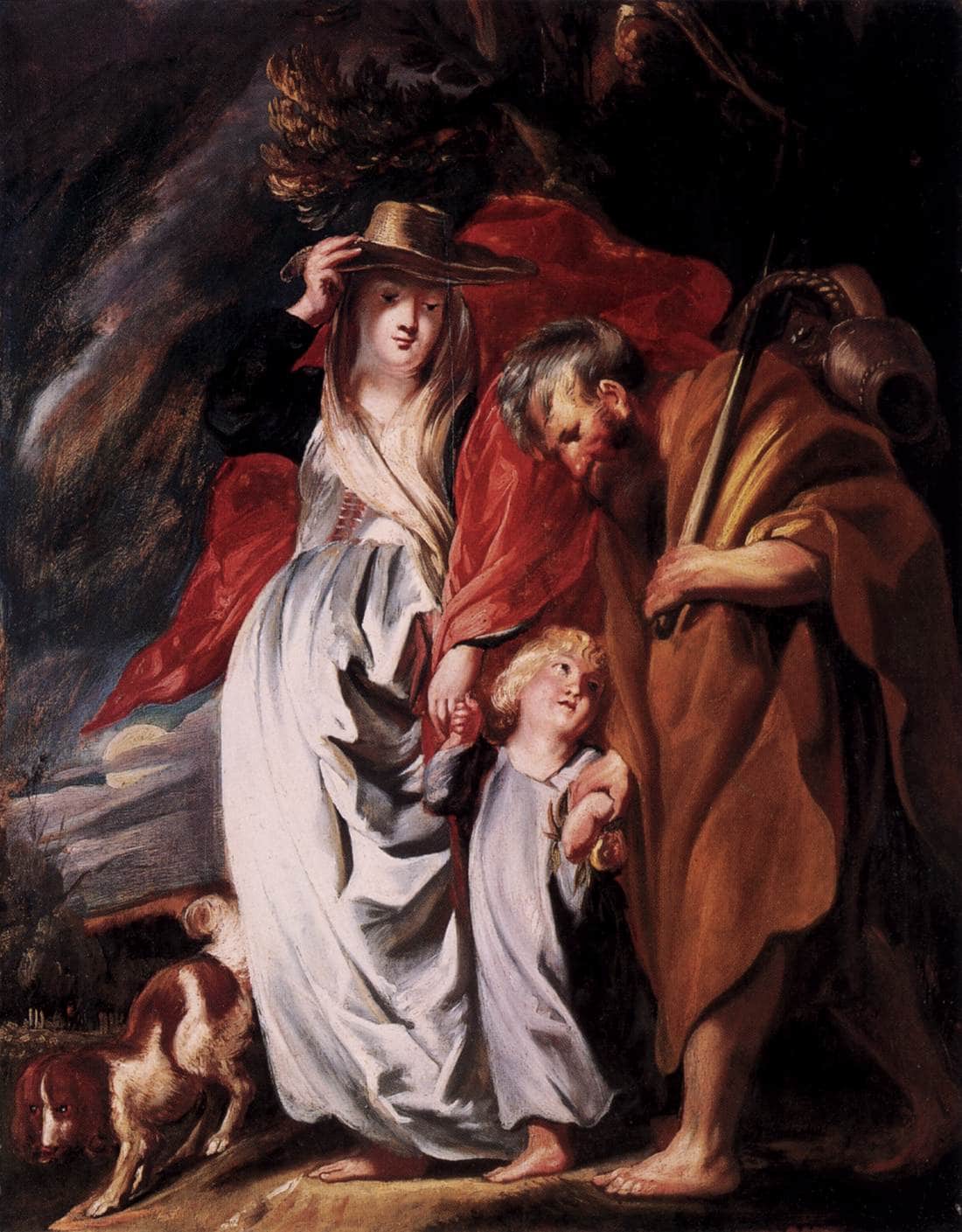 Return of the Holy Family from Egypt - Jacob Jordaens