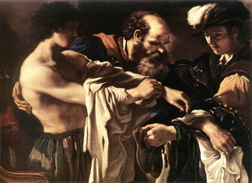 Return of the Prodigal Son by Guercino — hand-painted portrait oil painting reproduction on canvas