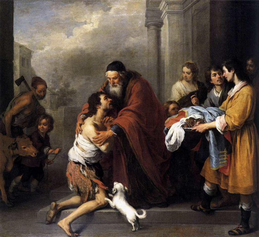 Return of the Prodigal Son by Bartolome Esteban Murillo — hand-painted cultural oil painting reproduction on canvas