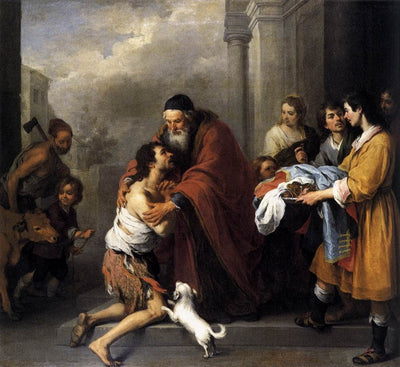 Return of the Prodigal Son in hallway