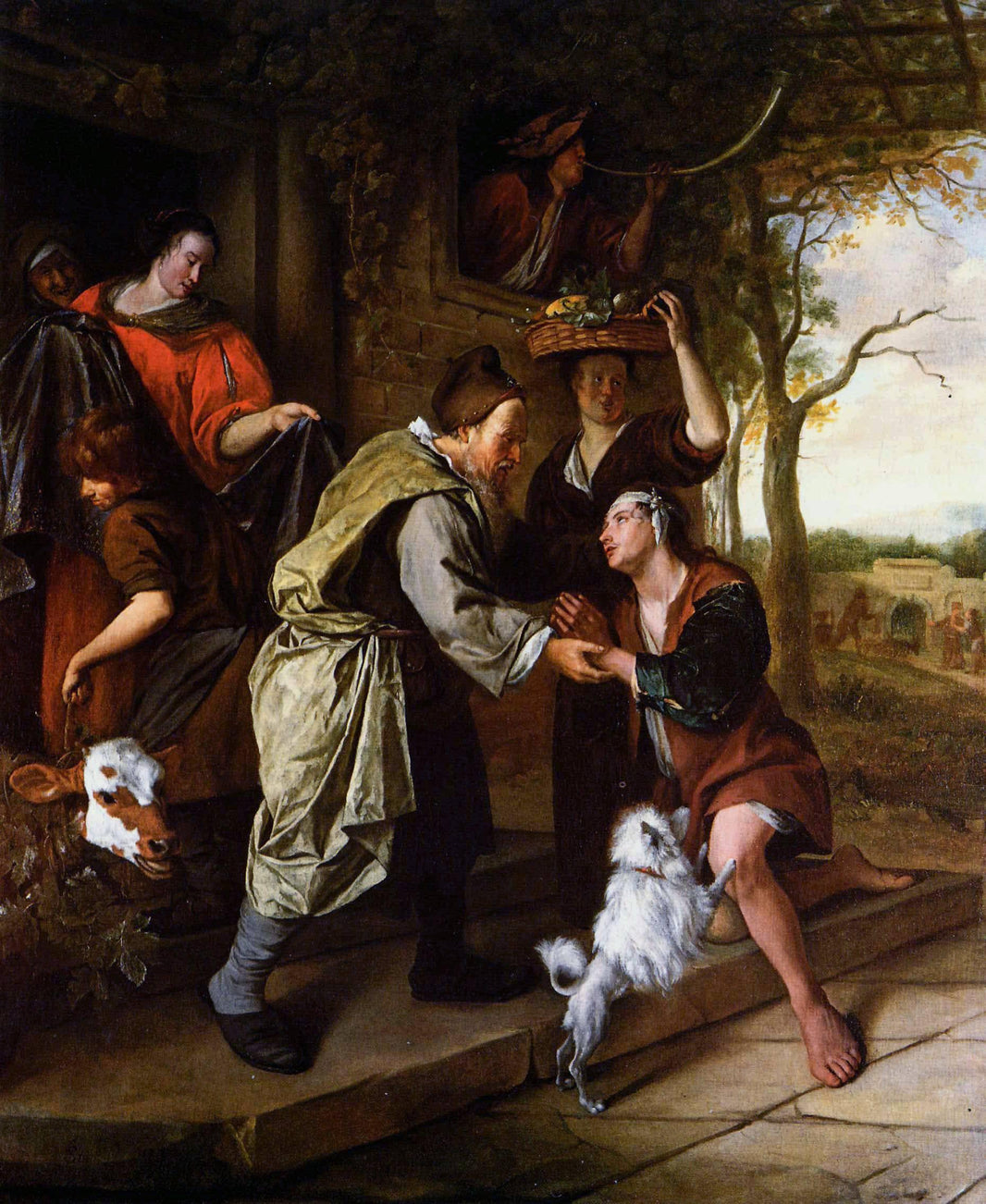 Return of the prodigal son by Jan Steen — hand-painted cultural oil painting reproduction on canvas