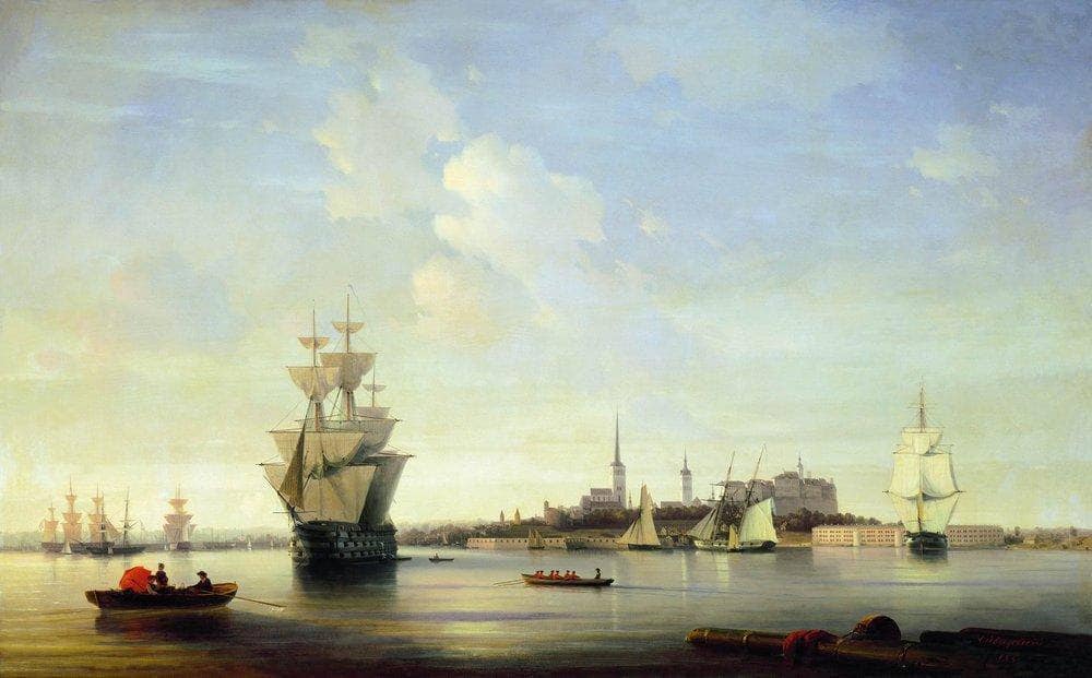 Reval by Ivan Aivazovsky — hand-painted architectural oil painting reproduction on canvas
