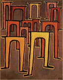 Revolution of the Viaduct by Paul Klee — hand-painted abstract oil painting reproduction on canvas
