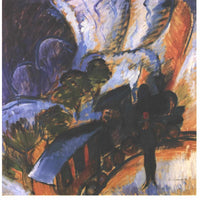 Rhaetian Railway, Davos by Ernst Ludwig Kirchner — hand-painted abstract oil painting reproduction on canvas