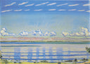 Rhythmic landscape on Lake Geneva by Ferdinand Hodler — hand-painted landscape oil painting reproduction on canvas