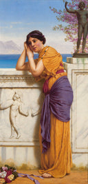 Rich Gifts Wax Poor When Lovers Prove Unkind by John William Godward, male oil painting wall art, Neoclassicism