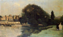 Richmond, near London by Camille Corot — hand-painted architectural oil painting reproduction on canvas