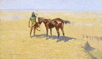 Ridden Down by Frederic Remington — hand-painted animal oil painting reproduction on canvas