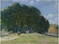 Rider at the Edge of the Forest by Alfred Sisley — hand-painted botanical oil painting reproduction on canvas