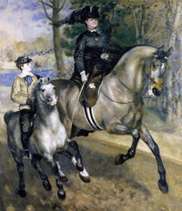Riding in the Bois de Boulogne (Madame Henriette Darras or The Ride) by Pierre-Auguste Renoir — hand-painted animal oil painting reproduction on canvas