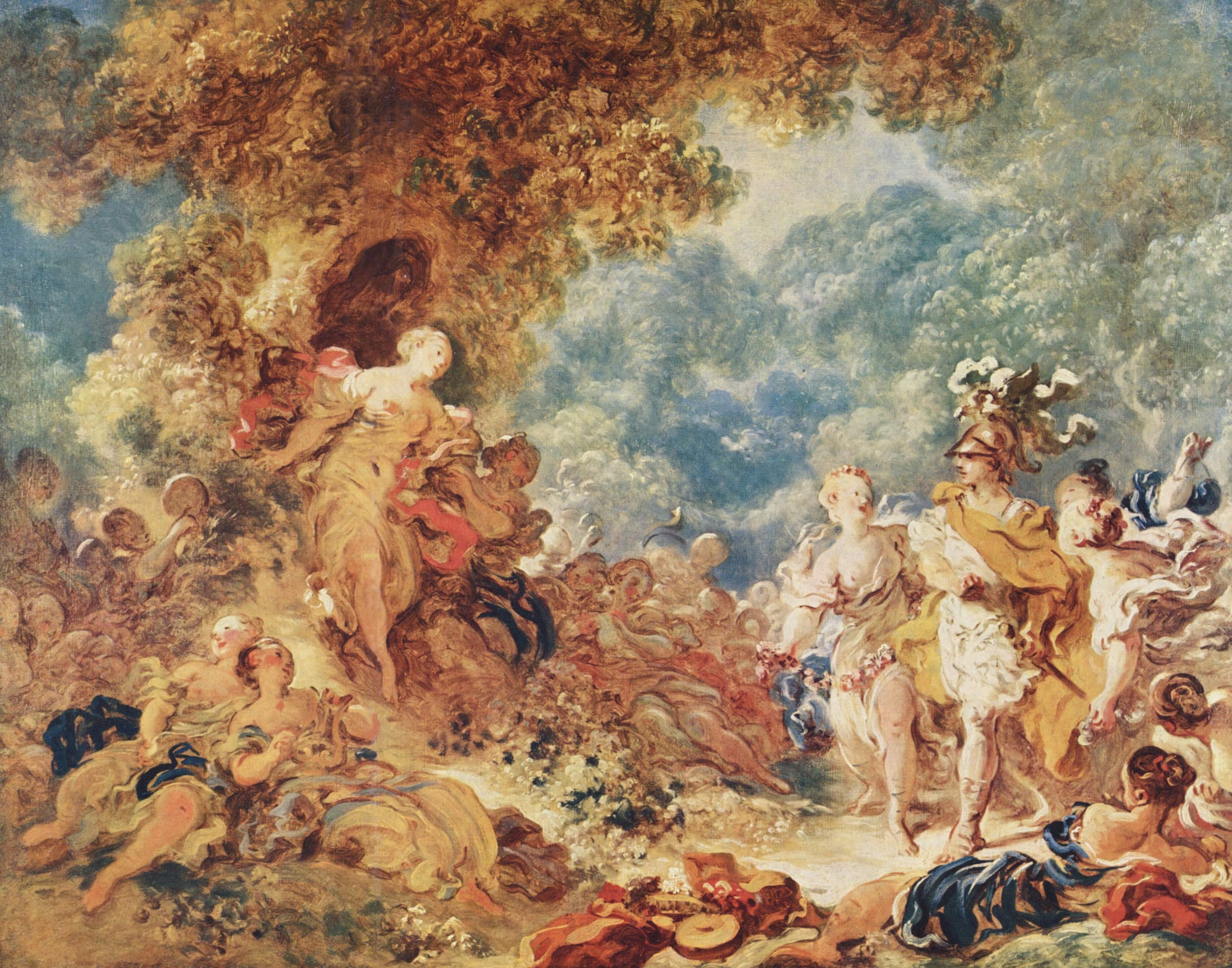 Rinaldo in the garden of the palace of Armida - Jean-Honore Fragonard