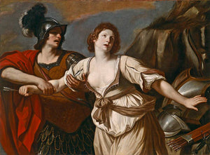 Rinaldo Restraining Armida from Wounding Herself with an Arrow - Guercino