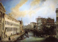 Rio dei Mendicanti by Canaletto — hand-painted architectural oil painting reproduction on canvas