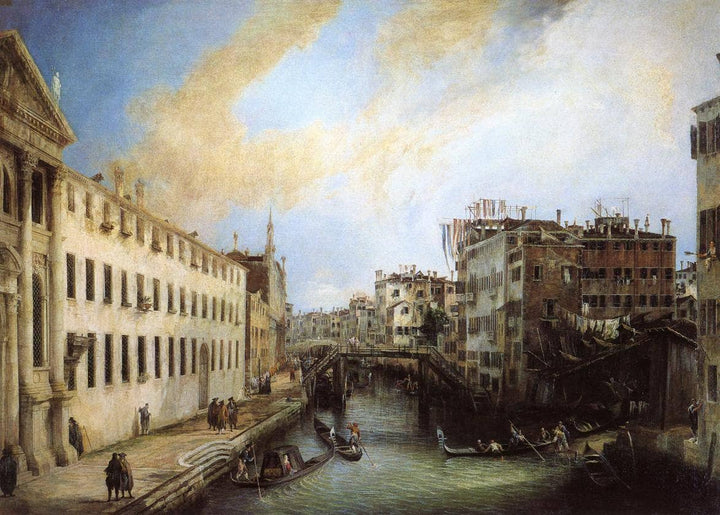 Rio dei Mendicanti by Canaletto — hand-painted architectural oil painting reproduction on canvas
