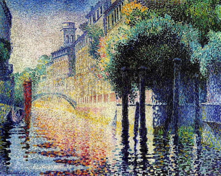 Rio San Trovaso, Venice by Henri-Edmond Cross — hand-painted architectural oil painting reproduction on canvas