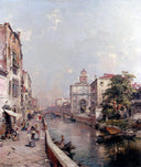 Rio St. Geronimo, Venice by Franz Richard Unterberger — hand-painted architectural oil painting reproduction on canvas