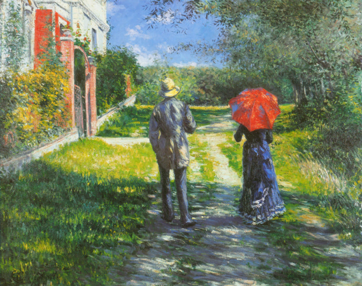 Rising Road by Gustave Caillebotte — hand-painted botanical oil painting reproduction on canvas