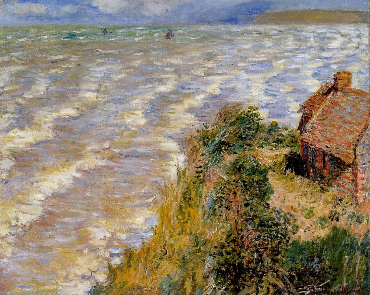 Rising Tide at Pourville - Claude Monet