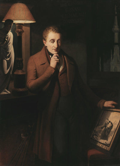 Portrait of Giuseppe Fossani in hallway
