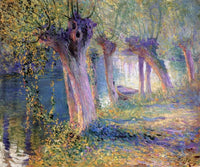 River Epte, Giverny by Guy Rose — hand-painted botanical oil painting reproduction on canvas