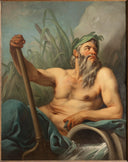 River God by Charles-Andre van Loo (Carle van Loo) — male oil painting wall art, Rococo