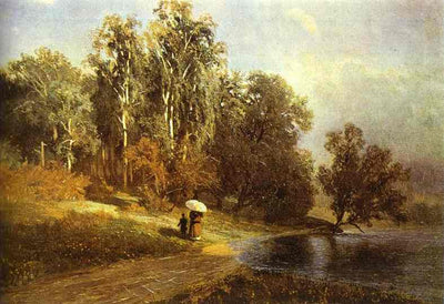 River in Krasnoye Selo by Fyodor Vasilyev — oil painting reproduction