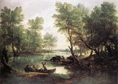 River landscape in hallway