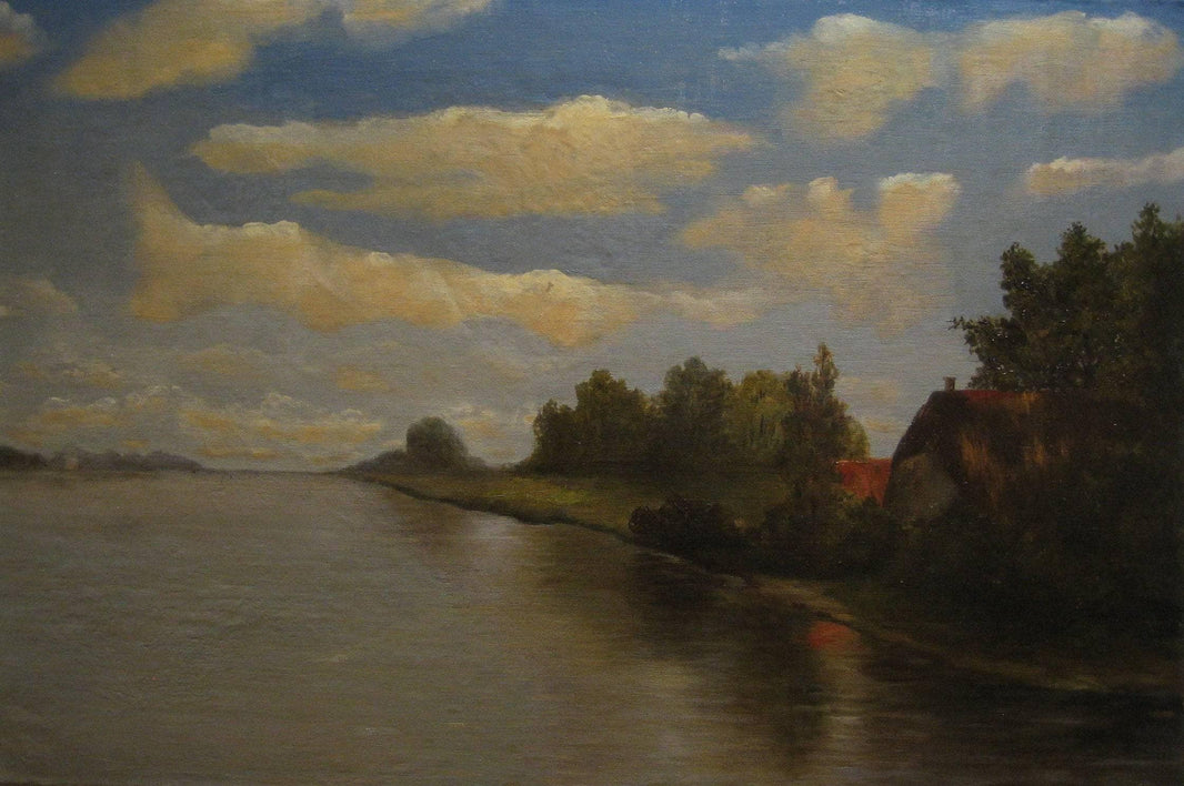 River landscape by Adriaen van de Velde — hand-painted animal oil painting reproduction on canvas