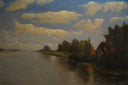 River landscape by Adriaen van de Velde — hand-painted animal oil painting reproduction on canvas