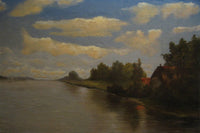 River landscape by Adriaen van de Velde — hand-painted animal oil painting reproduction on canvas