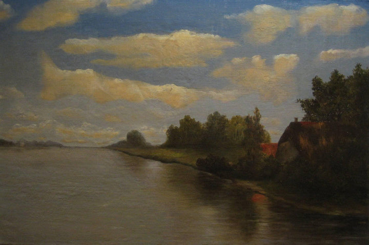 River landscape by Adriaen van de Velde — hand-painted animal oil painting reproduction on canvas