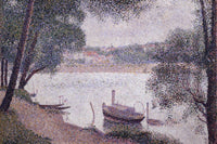 River Landscape with a boat by Georges Seurat — hand-painted botanical oil painting reproduction on canvas