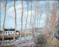 River Loing by Alfred Sisley — hand-painted botanical oil painting reproduction on canvas