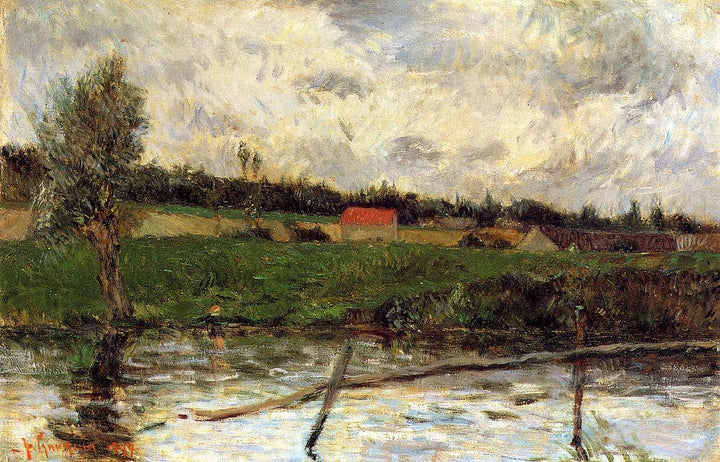 Riverside (Breton landscape) by Paul Gauguin — hand-painted botanical oil painting reproduction on canvas