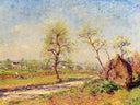 Road at Veneux by Alfred Sisley — hand-painted botanical oil painting reproduction on canvas