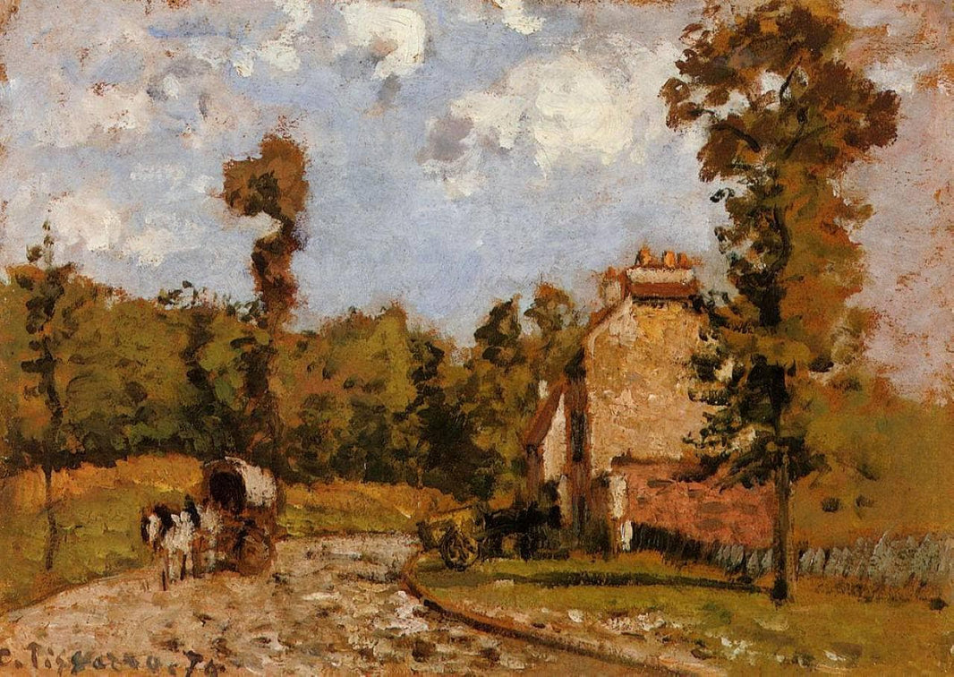 Road in Port Maryl by Camille Pissarro — hand-painted botanical oil painting reproduction on canvas
