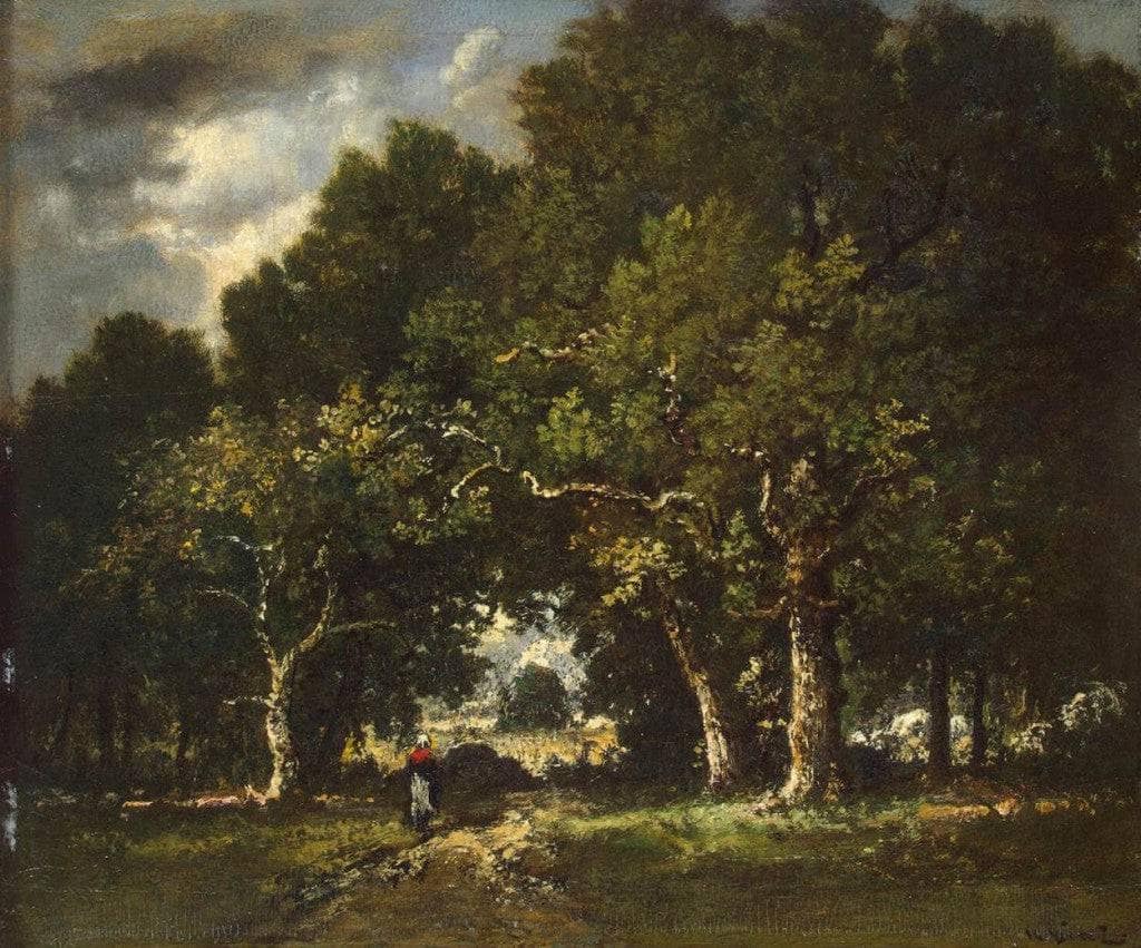 Road in the Wood by Narcisse-Virgilio Diaz — hand-painted botanical oil painting reproduction on canvas