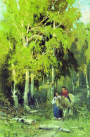 Road through a Birchwood by Fyodor Vasilyev — forest oil painting wall art, Realism