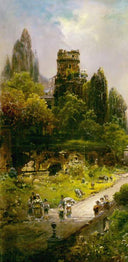 Via Appia near Rome by Robert Alott, rural oil painting wall art, Romanticism