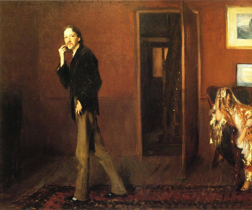 Robert Louis Stevenson and his wife by John Singer Sargent — hand-painted portrait oil painting reproduction on canvas