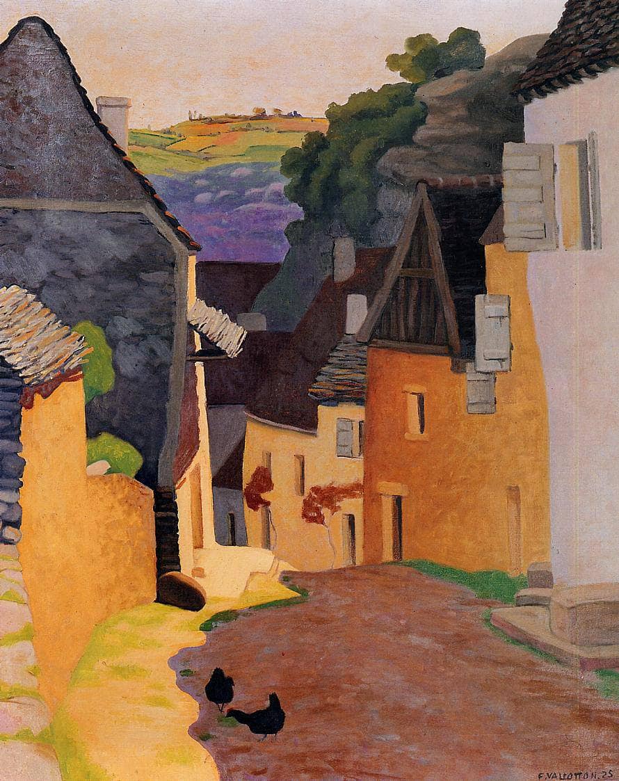 Rocamadour Landscape by Felix Vallotton — hand-painted botanical oil painting reproduction on canvas