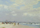 Rockaway Beach by Edward Henry Potthast — hand-painted landscape oil painting reproduction on canvas