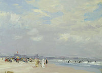 Rockaway Beach by Edward Henry Potthast — hand-painted landscape oil painting reproduction on canvas