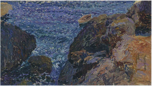 Rocks at Javea, The White Boat - Joaquín Sorolla