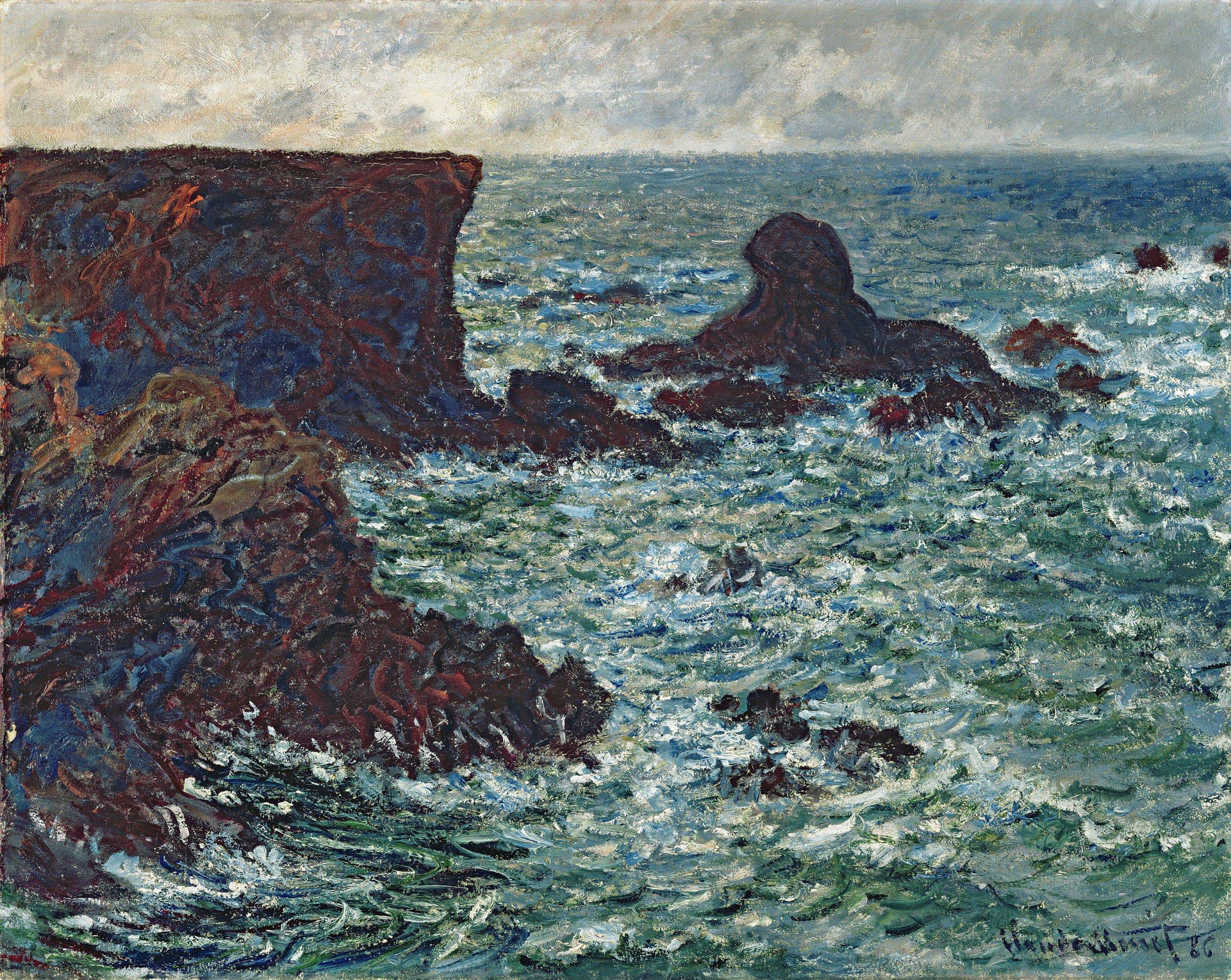 Rocks at Port Coton, the Lion Rock - Claude Monet