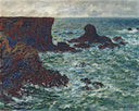 Rocks at Port Coton, the Lion Rock by Claude Monet — hand-painted landscape oil painting reproduction on canvas
